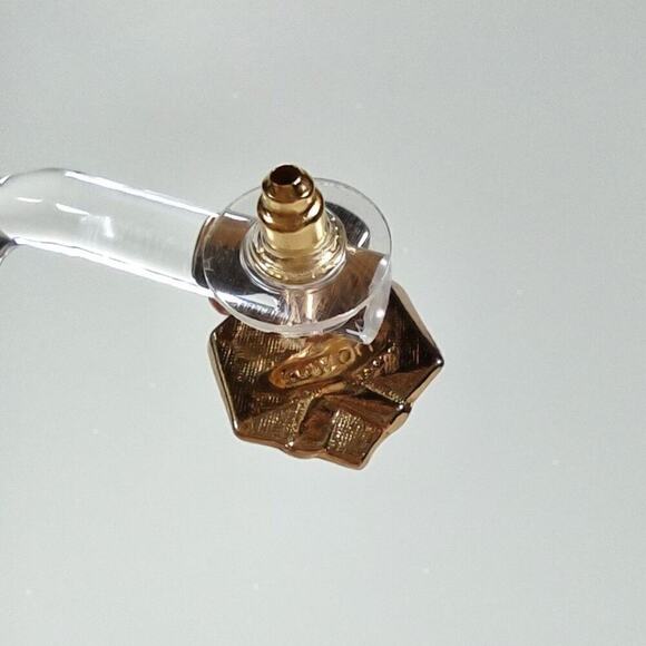 Vintage 1992 Avon Christmas Present Rhinestone Pierced Ear Stud Earrings - Picture 5 of 7